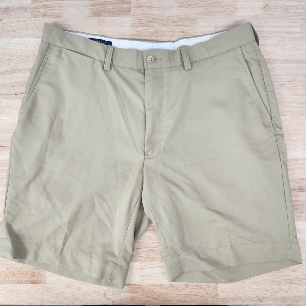 Polo Ralph Lauren Chino Golf Shorts Mens Size 36 Tan Beige